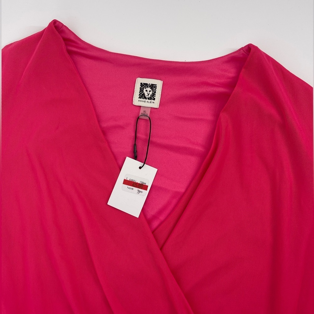 Anne Klein NWT Hot Pink Dress (B43#2) - Picture 12 of 14